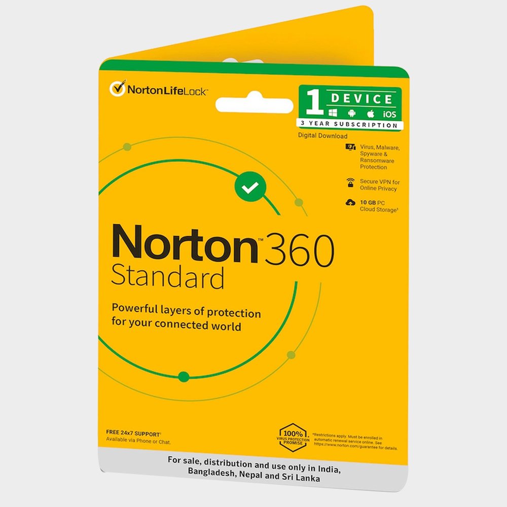 Norton 360 Standard |1 User 3 Years | Total Security for PC, Mac, Android or iOS
