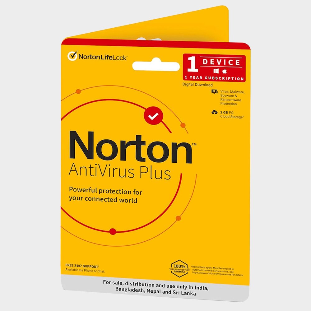 Norton Antivirus Plus | 1 User 1 Year | Also Includes Smart Firewall, Password Manager