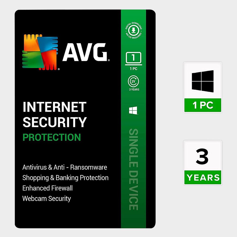 AVG Internet Security (1 User, 3 Years) (Email Delivery in 2 hours- No CD)